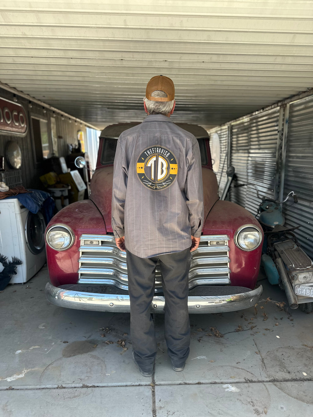 Theetravisb Red Kap button up  uniform work shirt